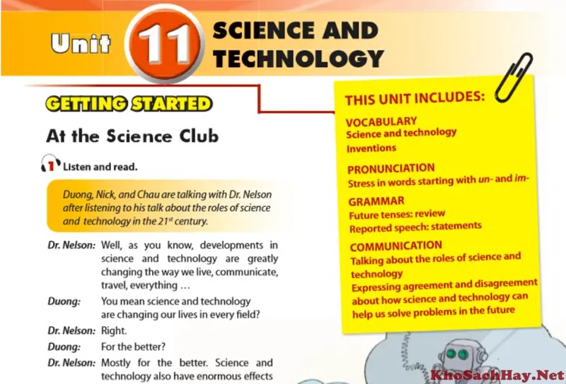 Unit 11: Science and technology